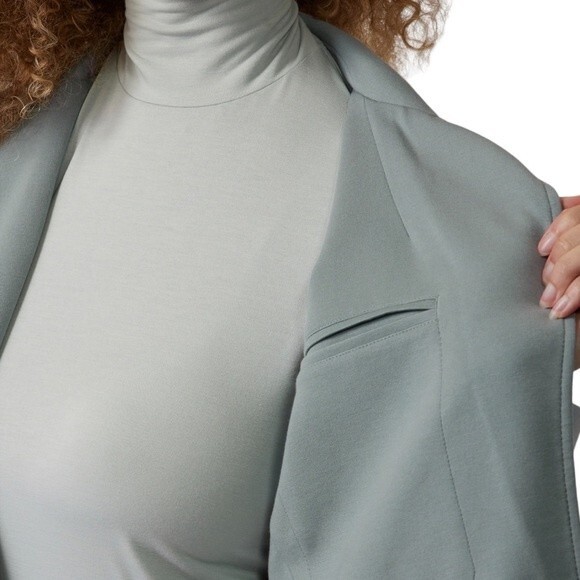 NWT Athleta Eastbound Blazer Minimalist Gray Sage Green Jacket Women’s Size18 - Picture 9 of 16